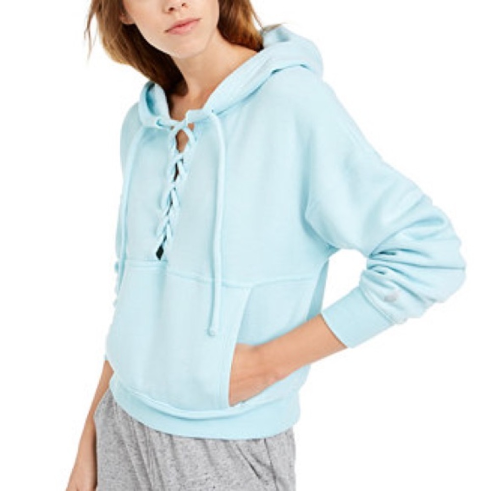 NWT Free People FP Movement Believe it Lace-Up Hoodie